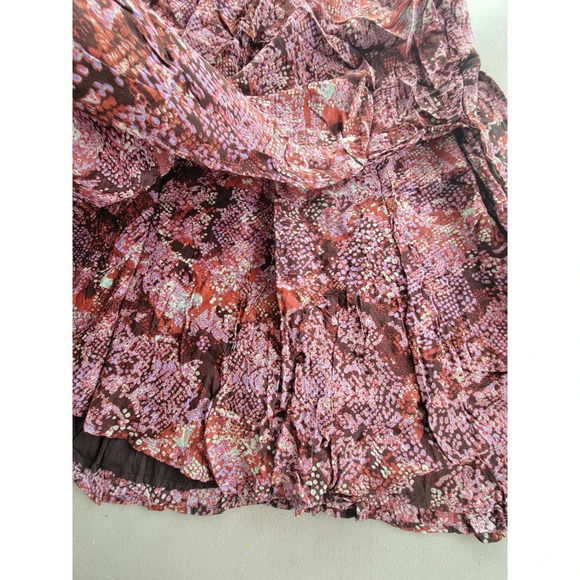 Silence + Noise Purple Snake Print Wrap Mini Halter Tank Swing Dress Size M - Picture 5 of 7